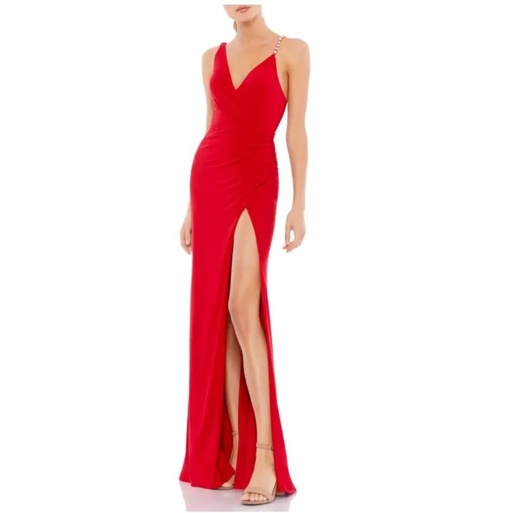 Mac Duggal Red Evening Gown